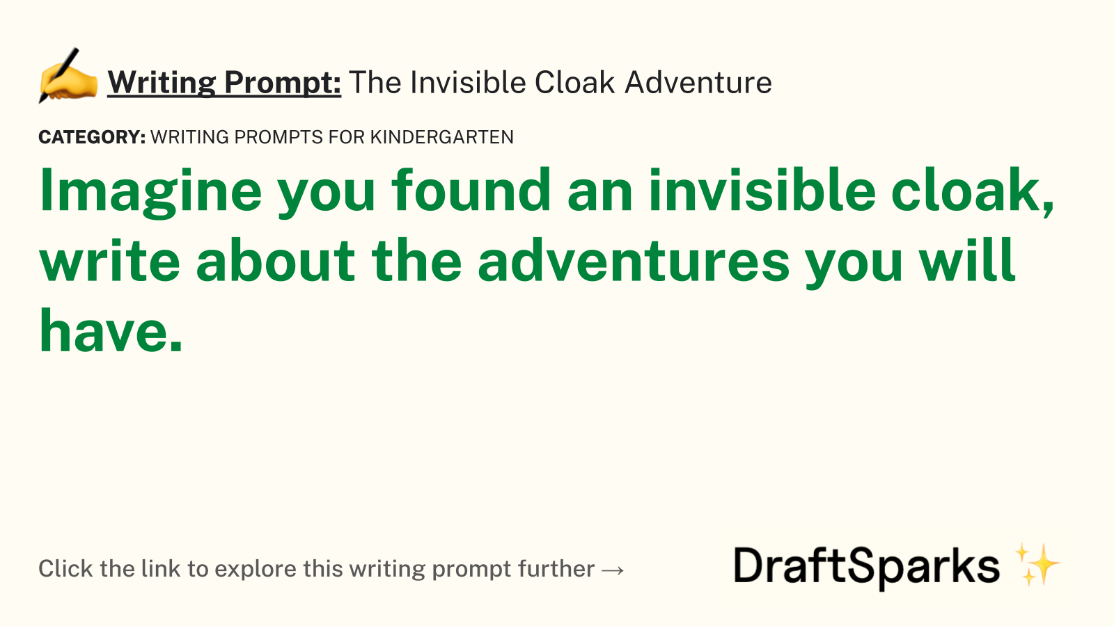 The Invisible Cloak Adventure