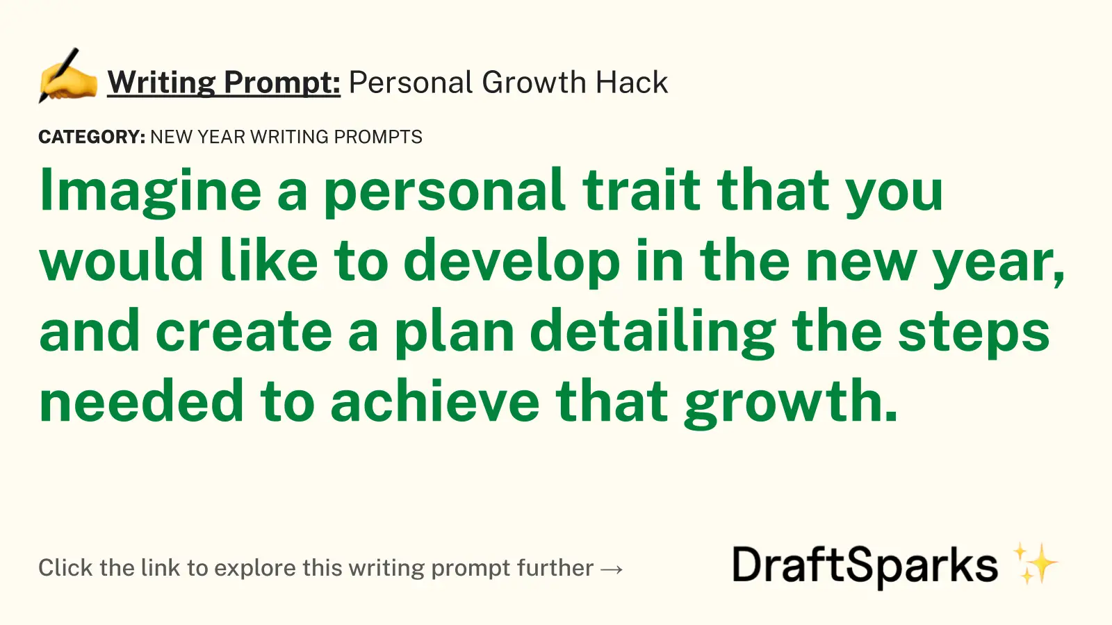 Personal Growth Hack
