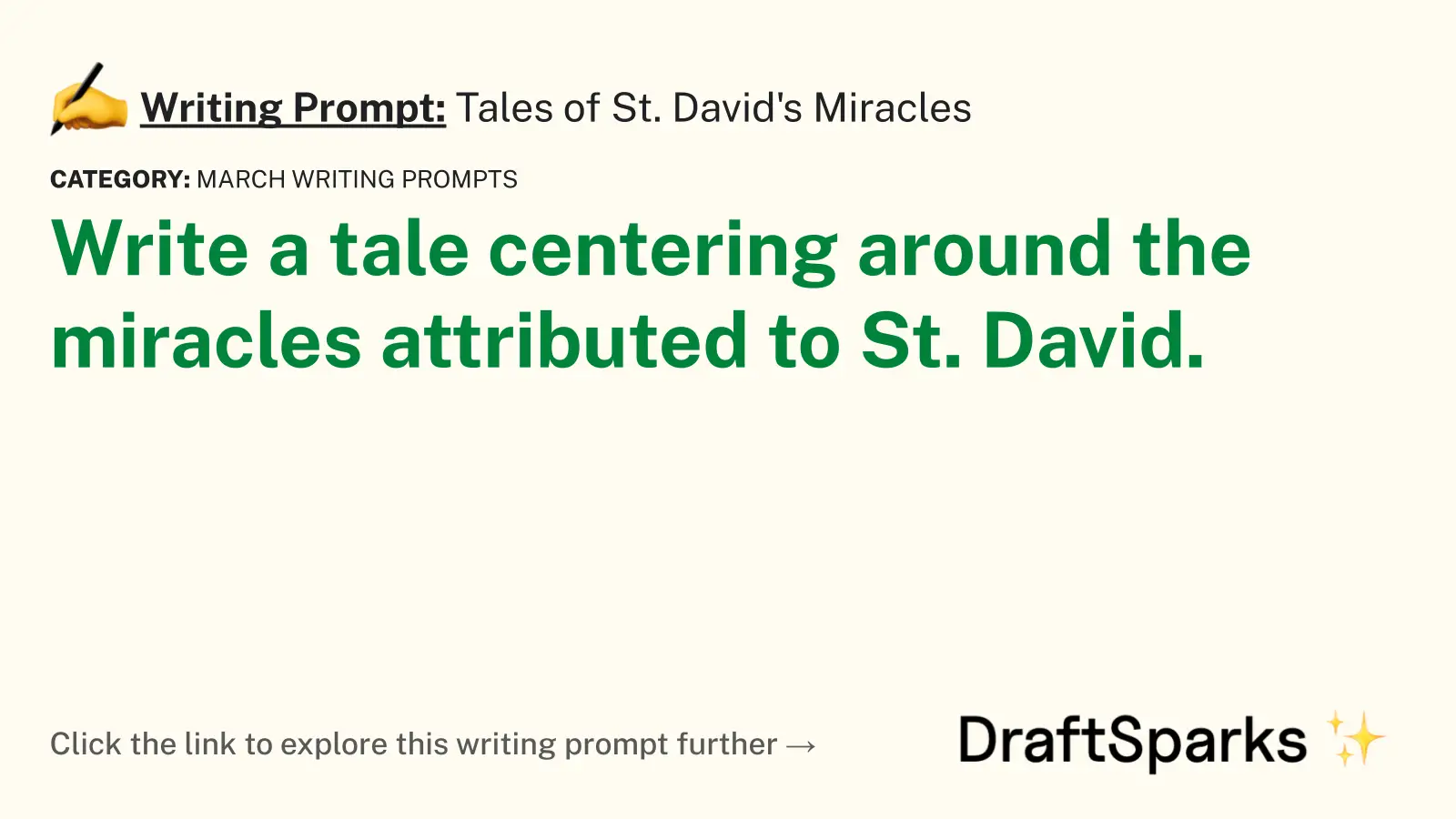 Tales of St. David’s Miracles