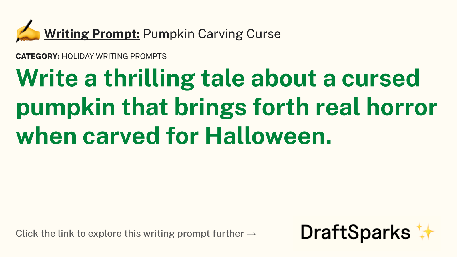 Pumpkin Carving Curse