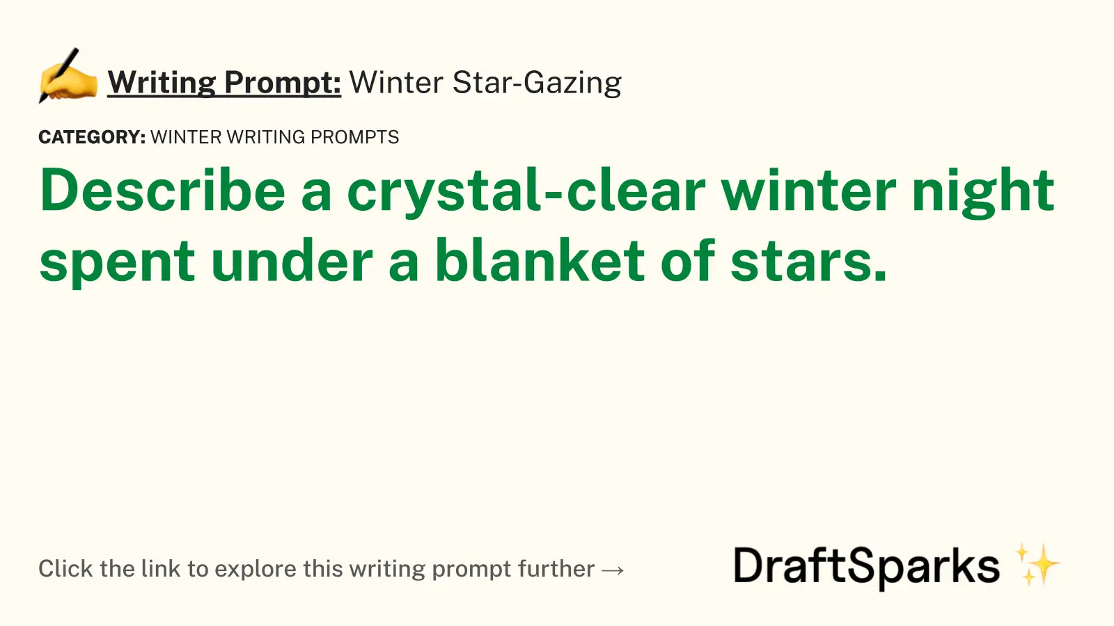 Winter Star-Gazing