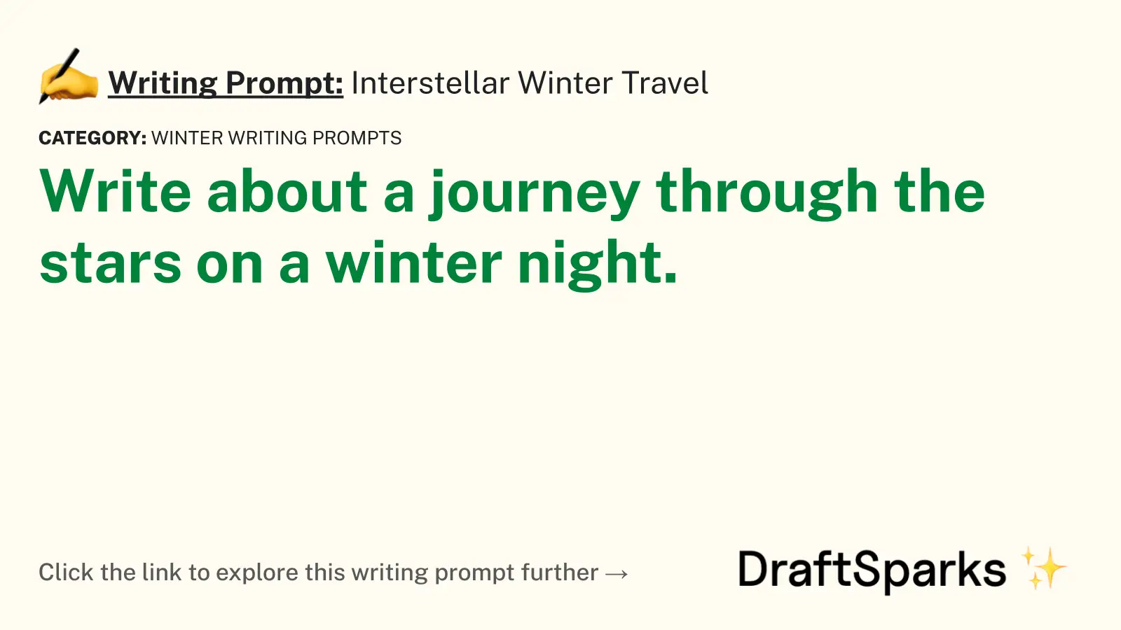 Interstellar Winter Travel