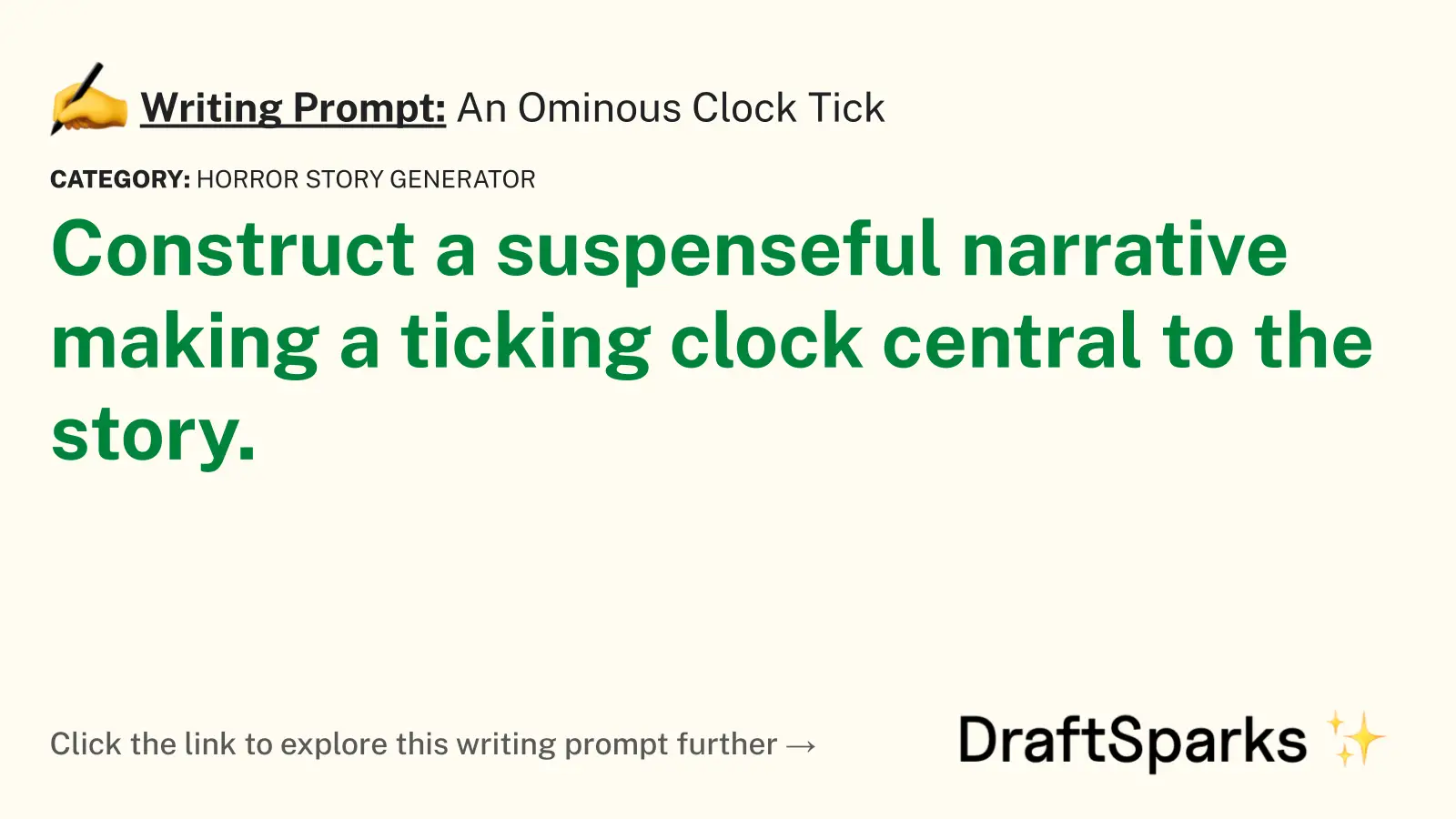 An Ominous Clock Tick