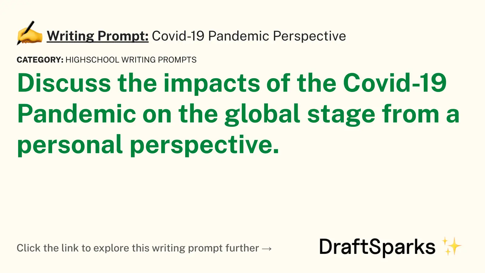 Covid-19 Pandemic Perspective