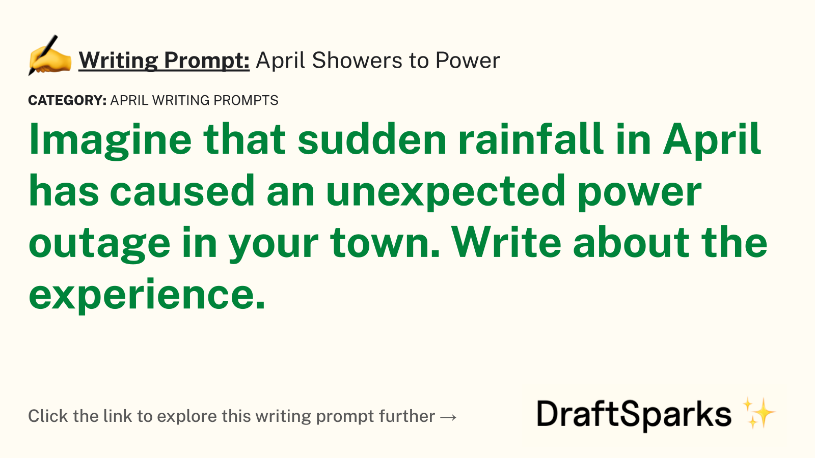 April Showers to Power