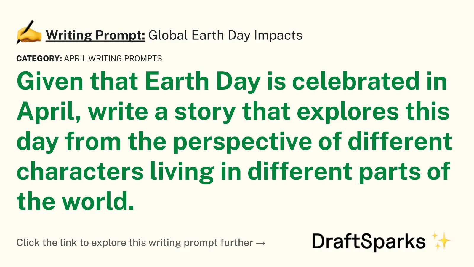 Global Earth Day Impacts