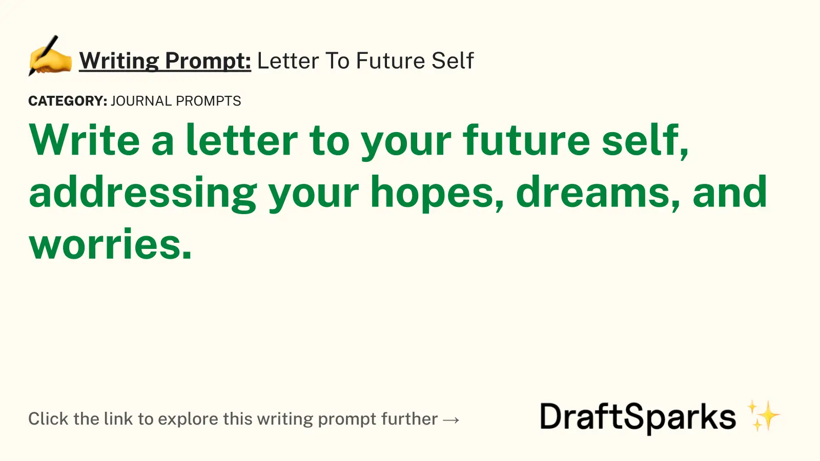 Letter To Future Self