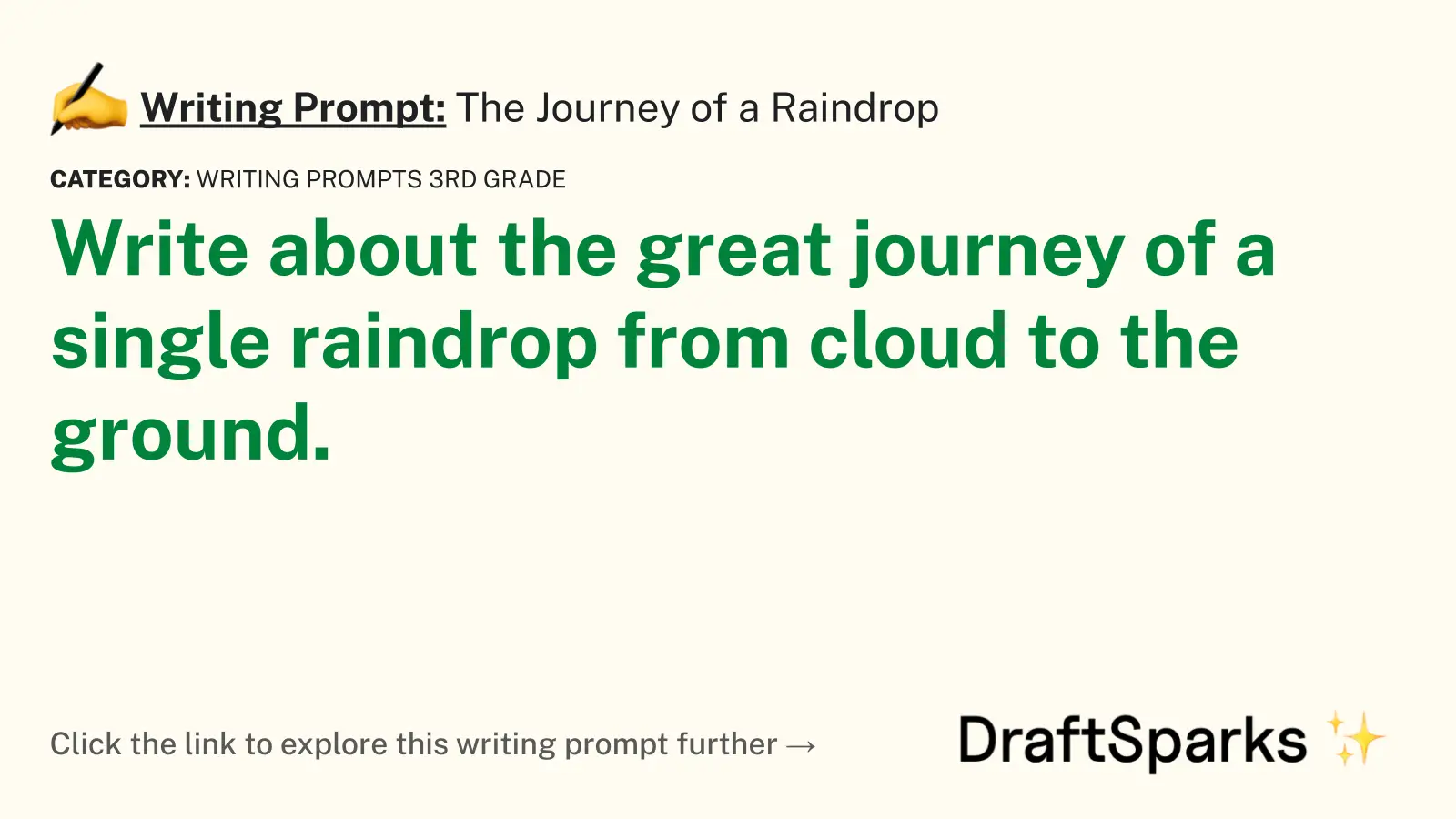 The Journey of a Raindrop