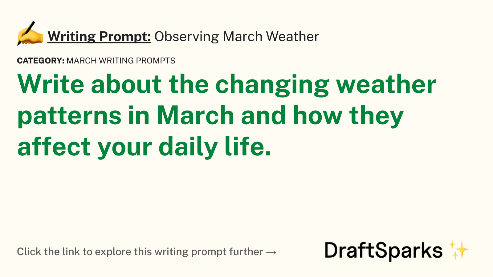 Observing March Weather