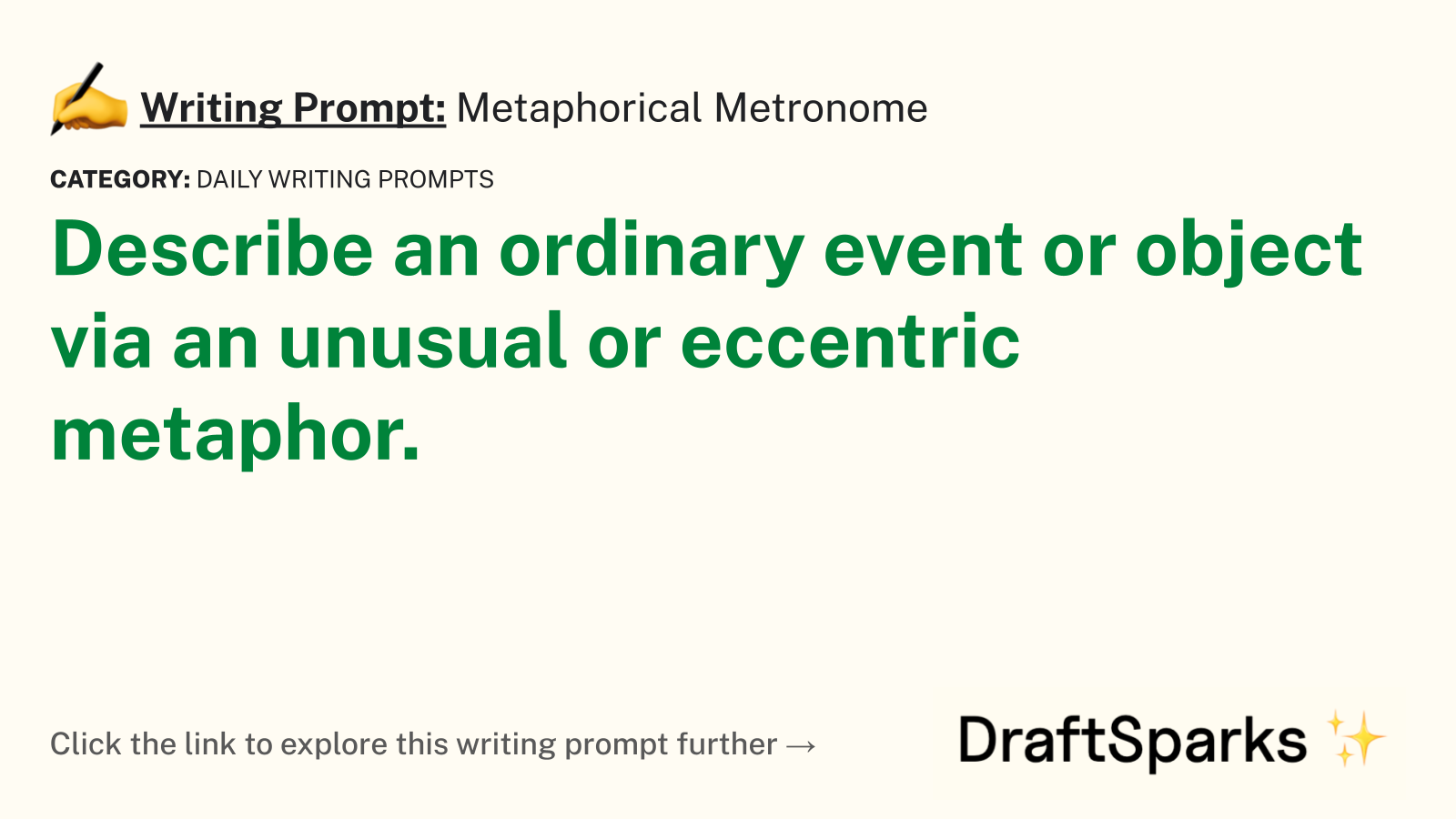 Metaphorical Metronome