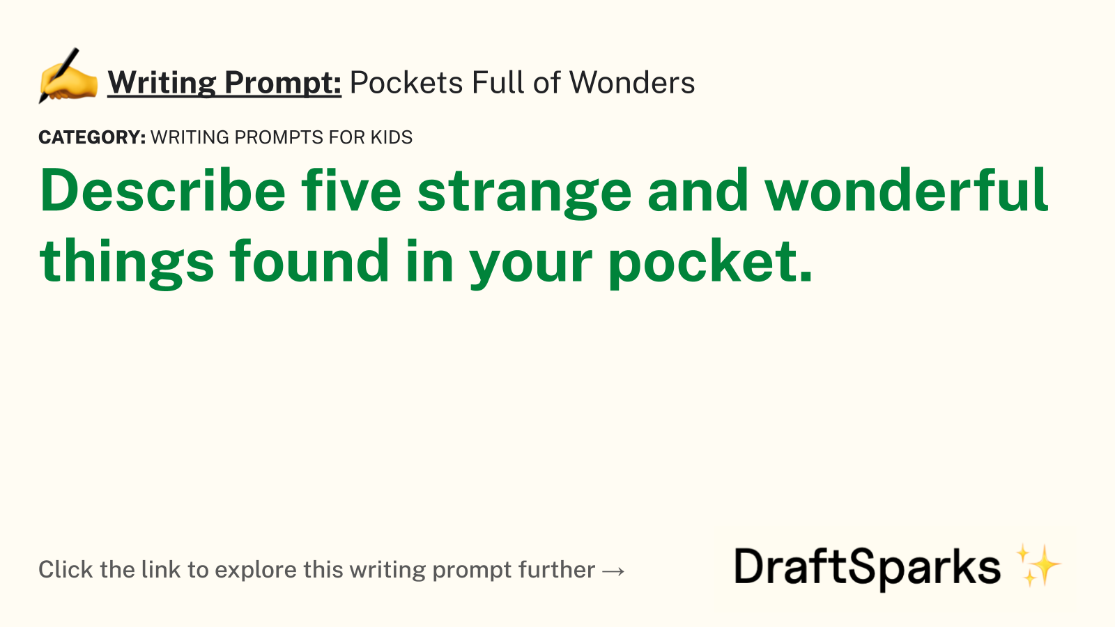 Pockets Full of Wonders