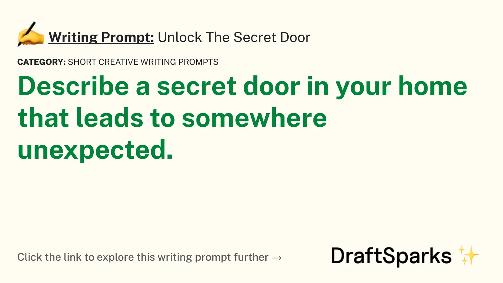 Unlock The Secret Door