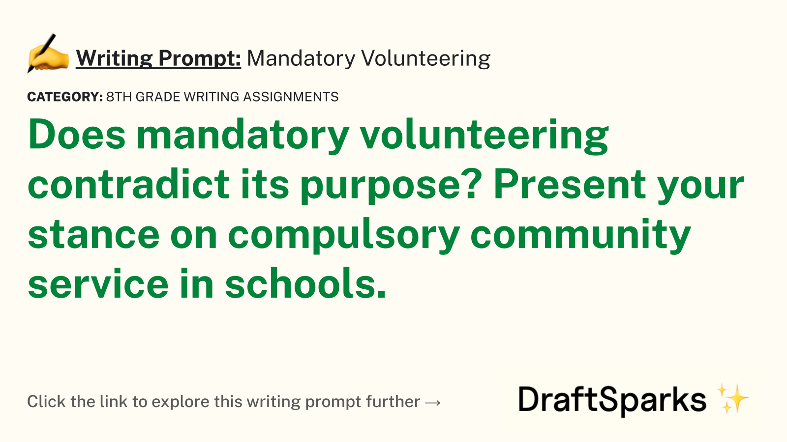 Mandatory Volunteering