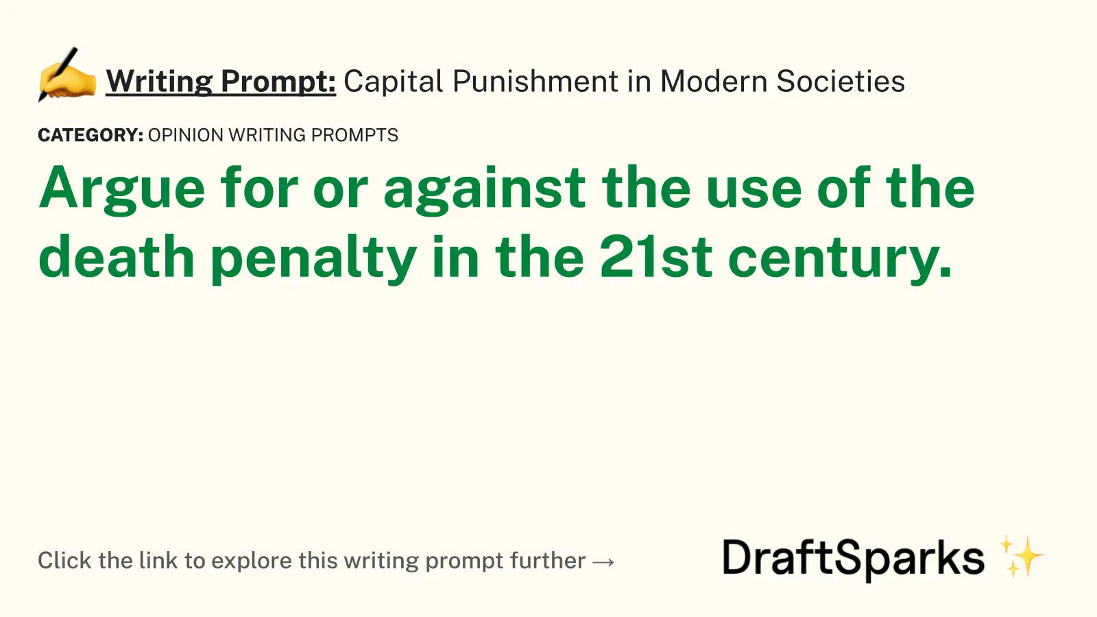 Capital Punishment in Modern Societies