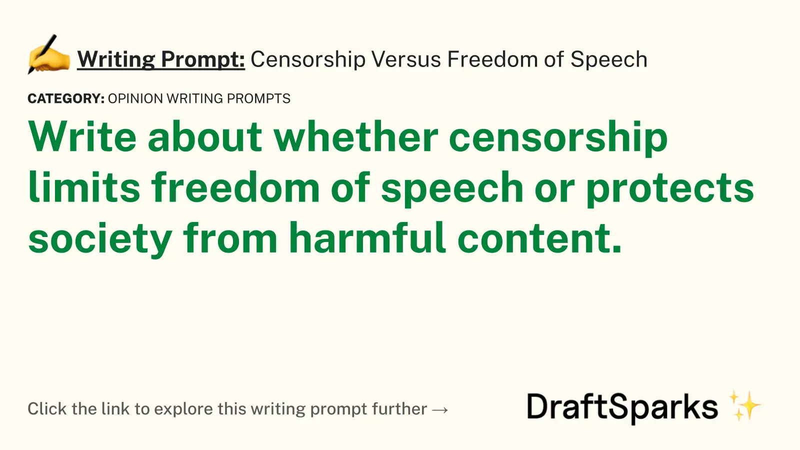 Censorship Versus Freedom of Speech