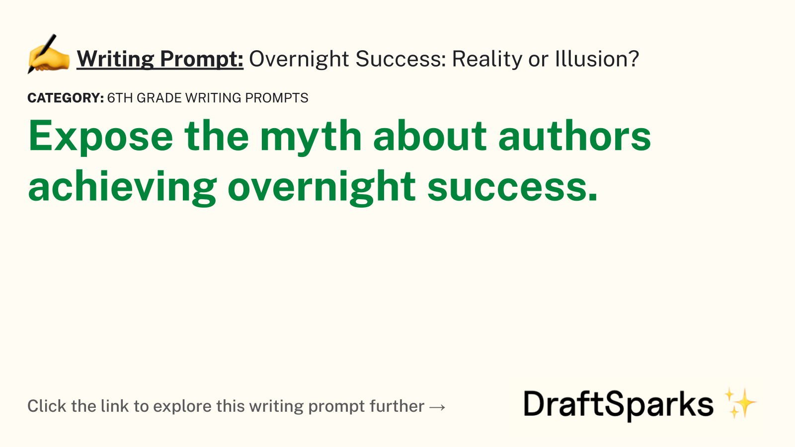 Overnight Success: Reality or Illusion?