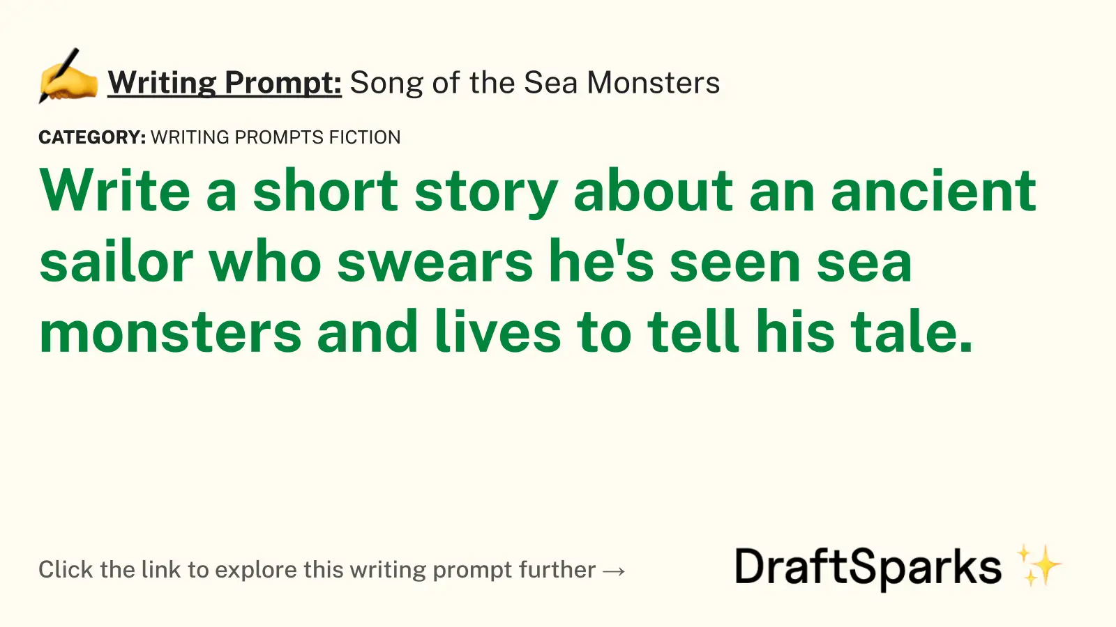 Song of the Sea Monsters