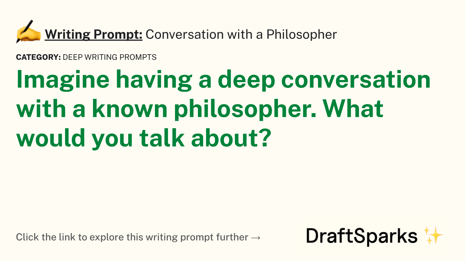 Conversation with a Philosopher