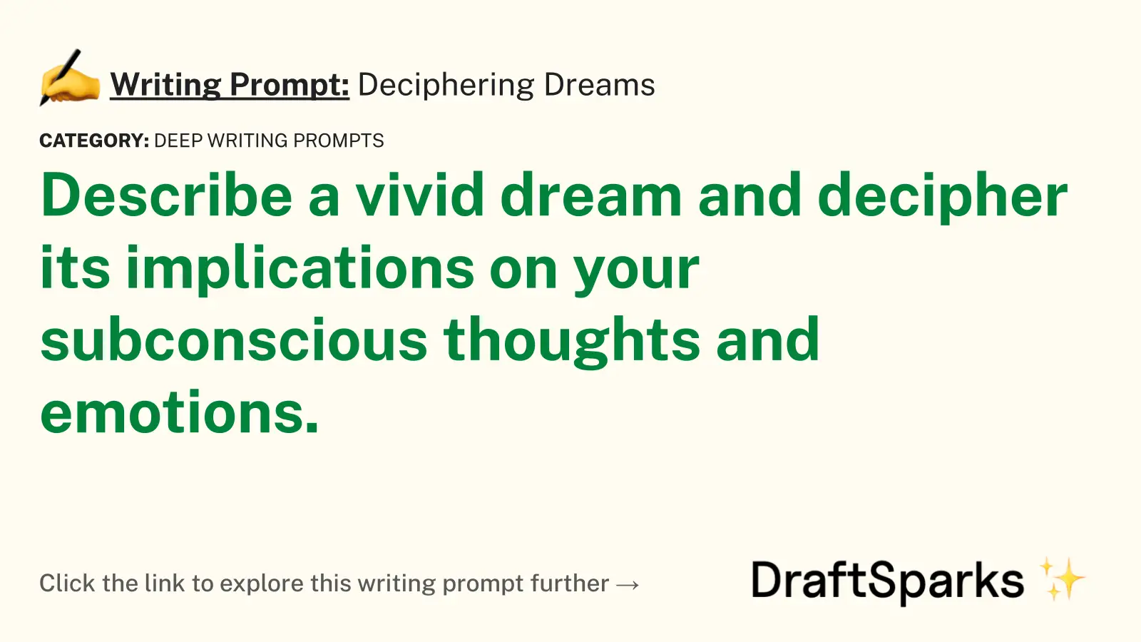Deciphering Dreams
