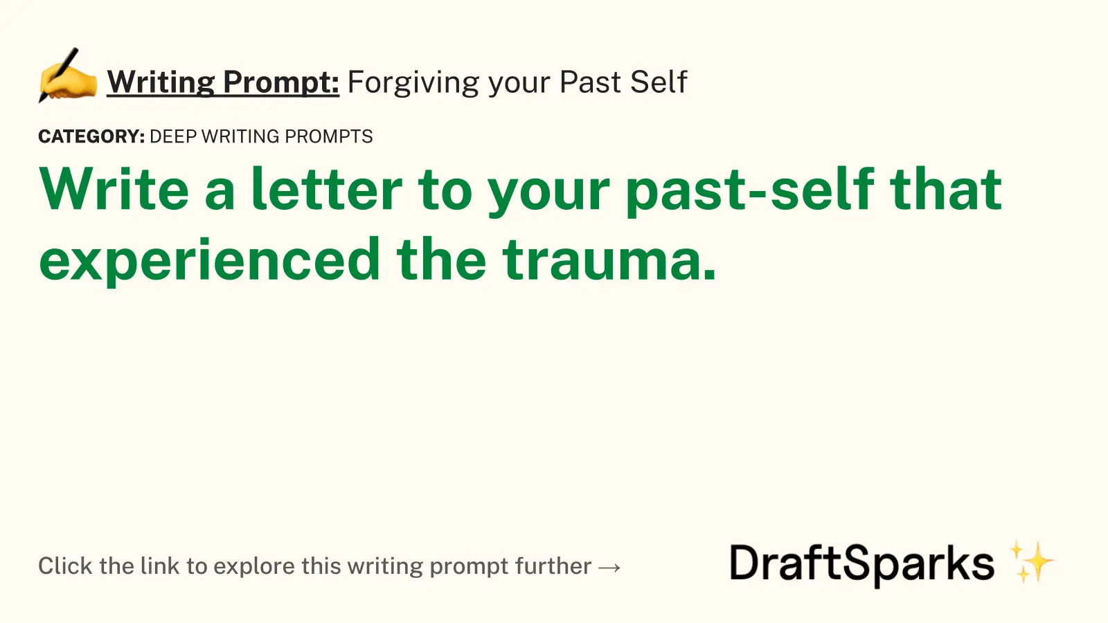Forgiving your Past Self