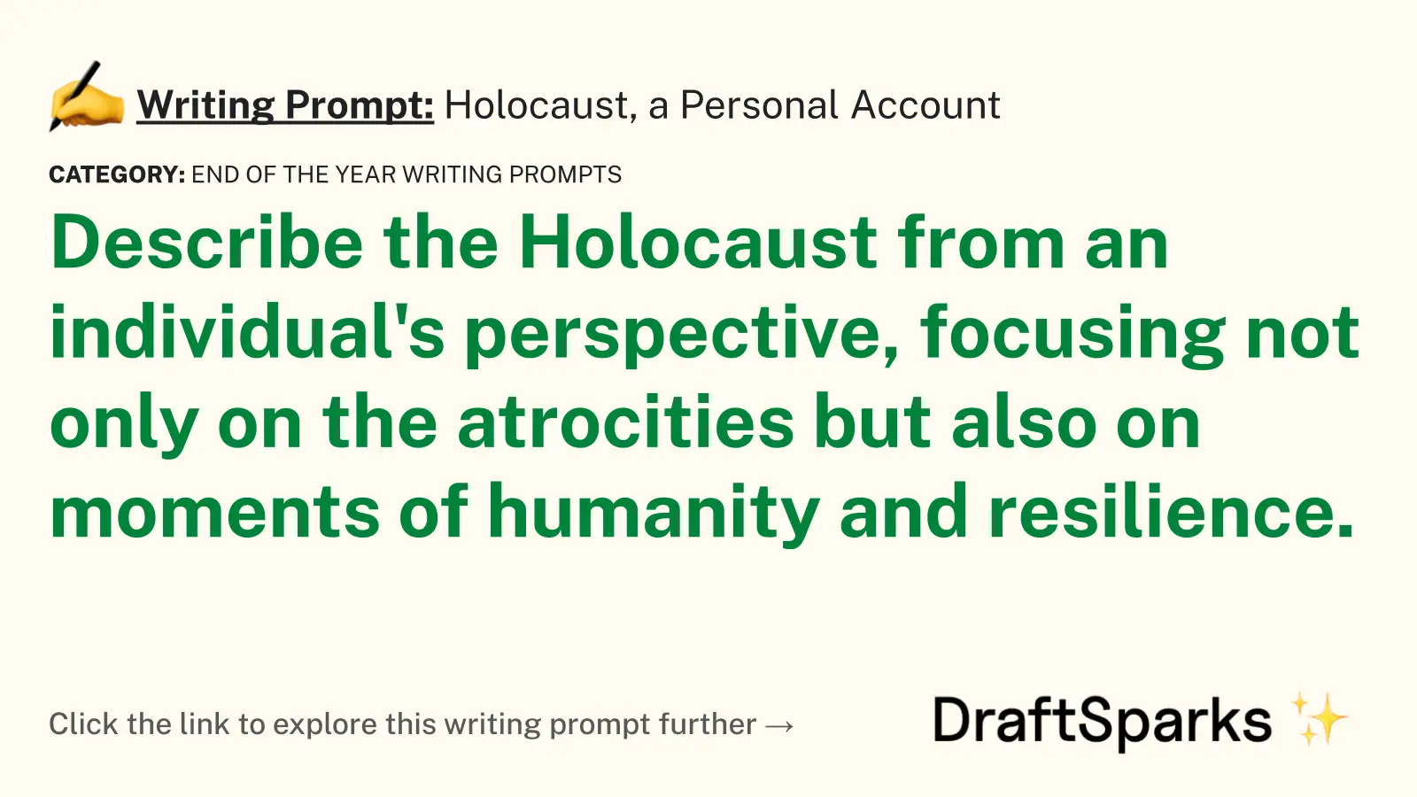 Holocaust, a Personal Account
