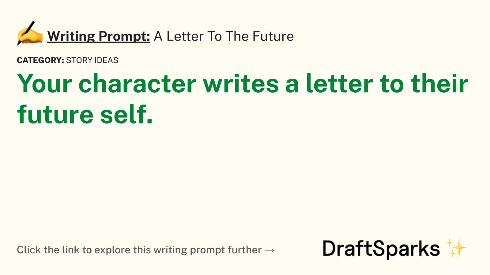 A Letter To The Future