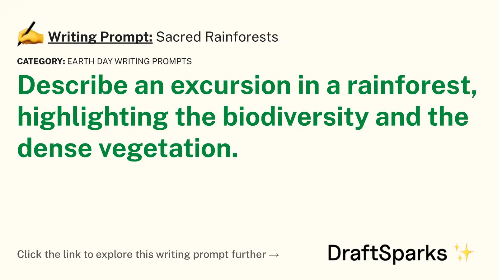 Sacred Rainforests
