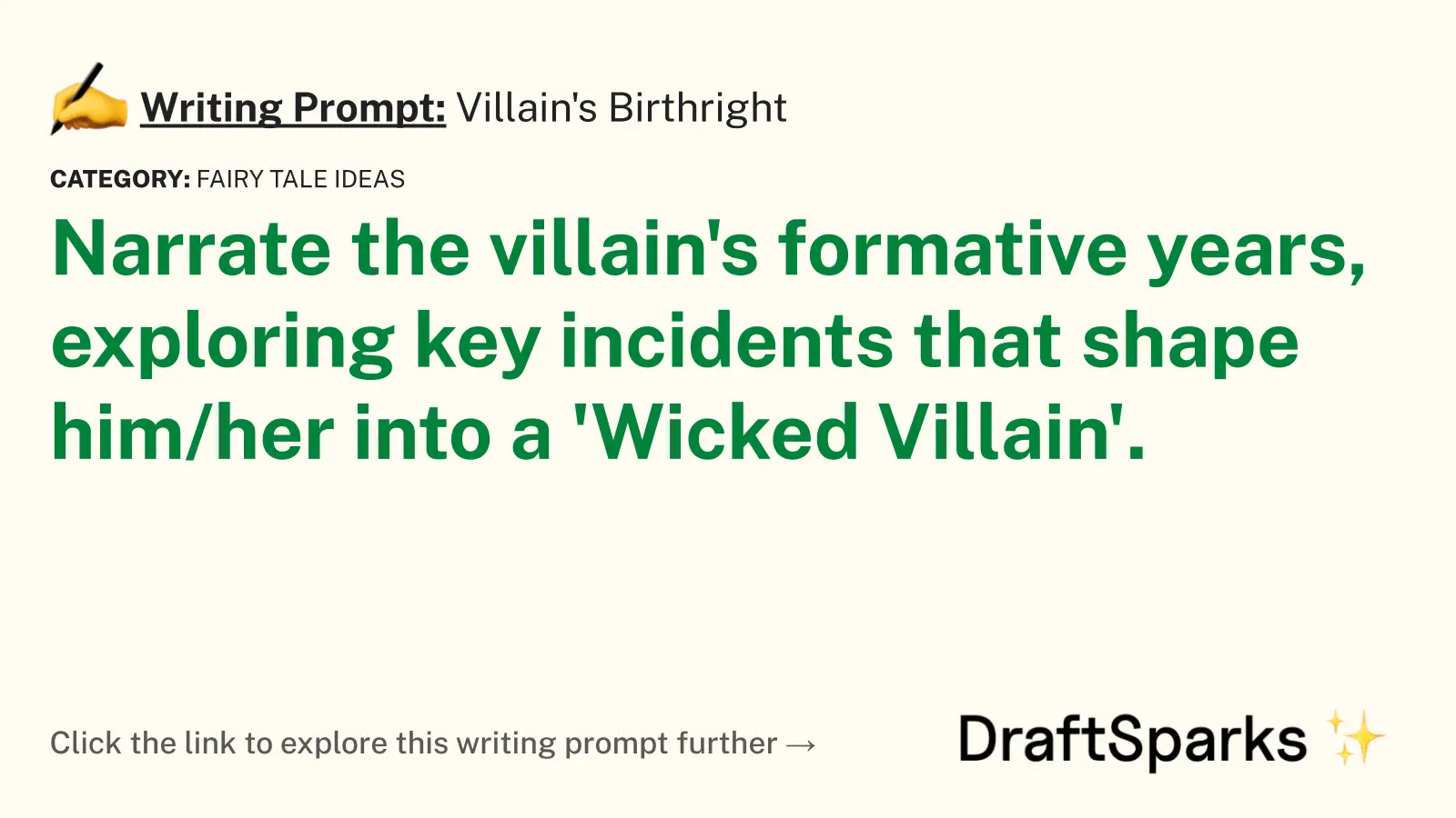 Villain’s Birthright
