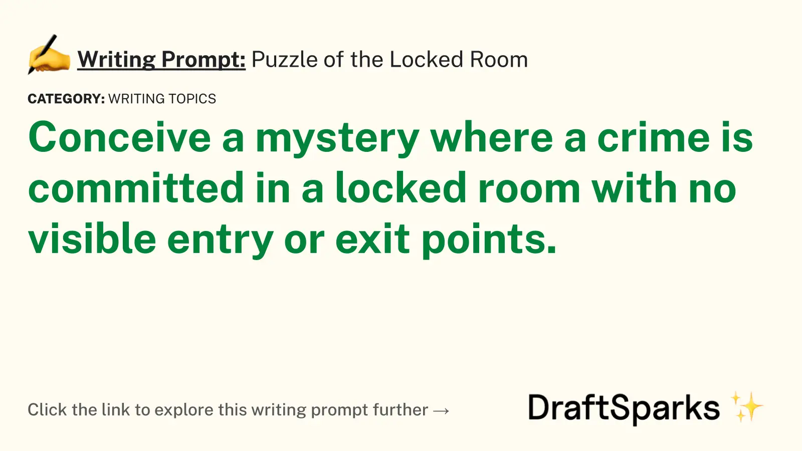 Puzzle of the Locked Room