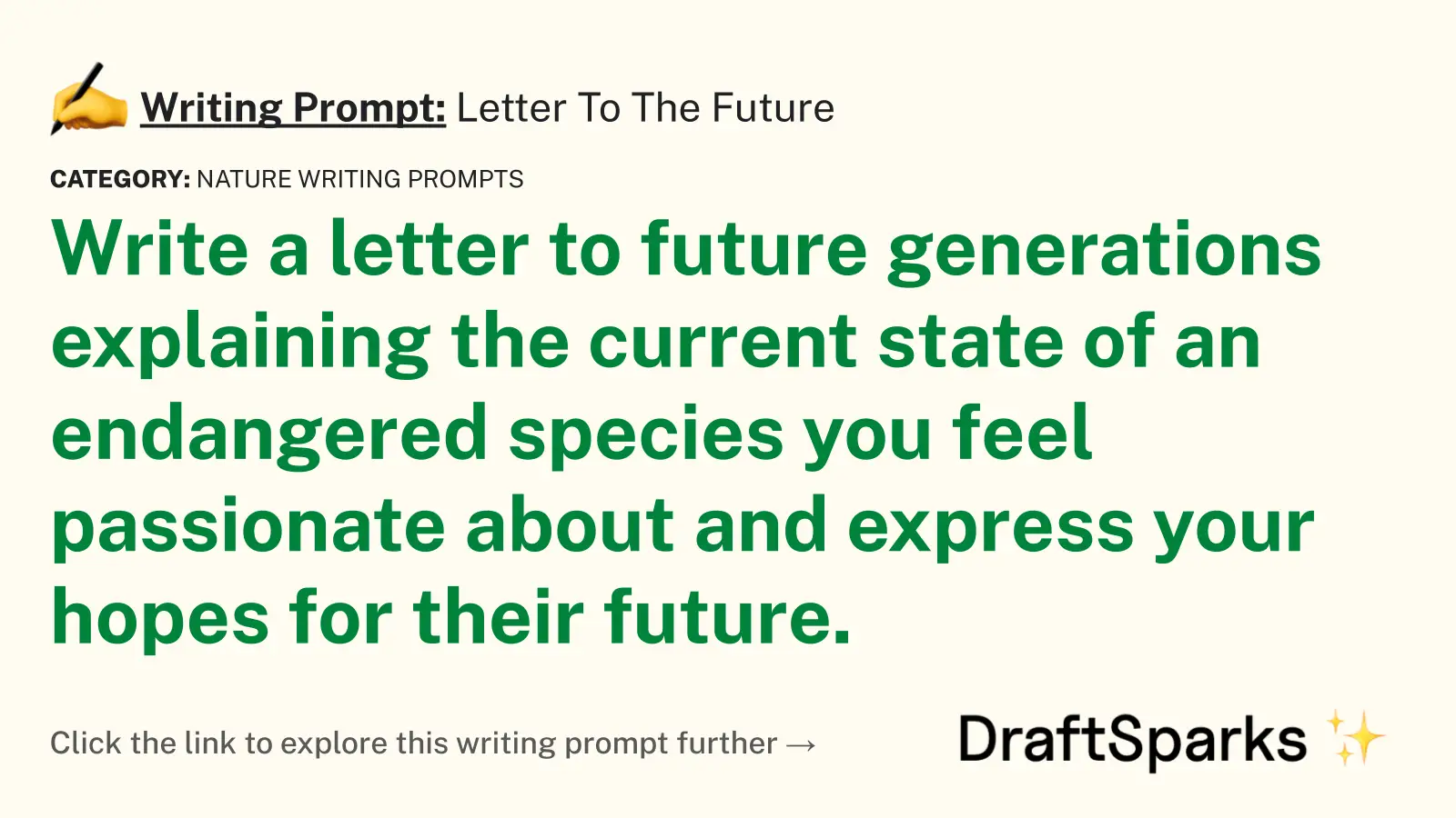 Letter To The Future