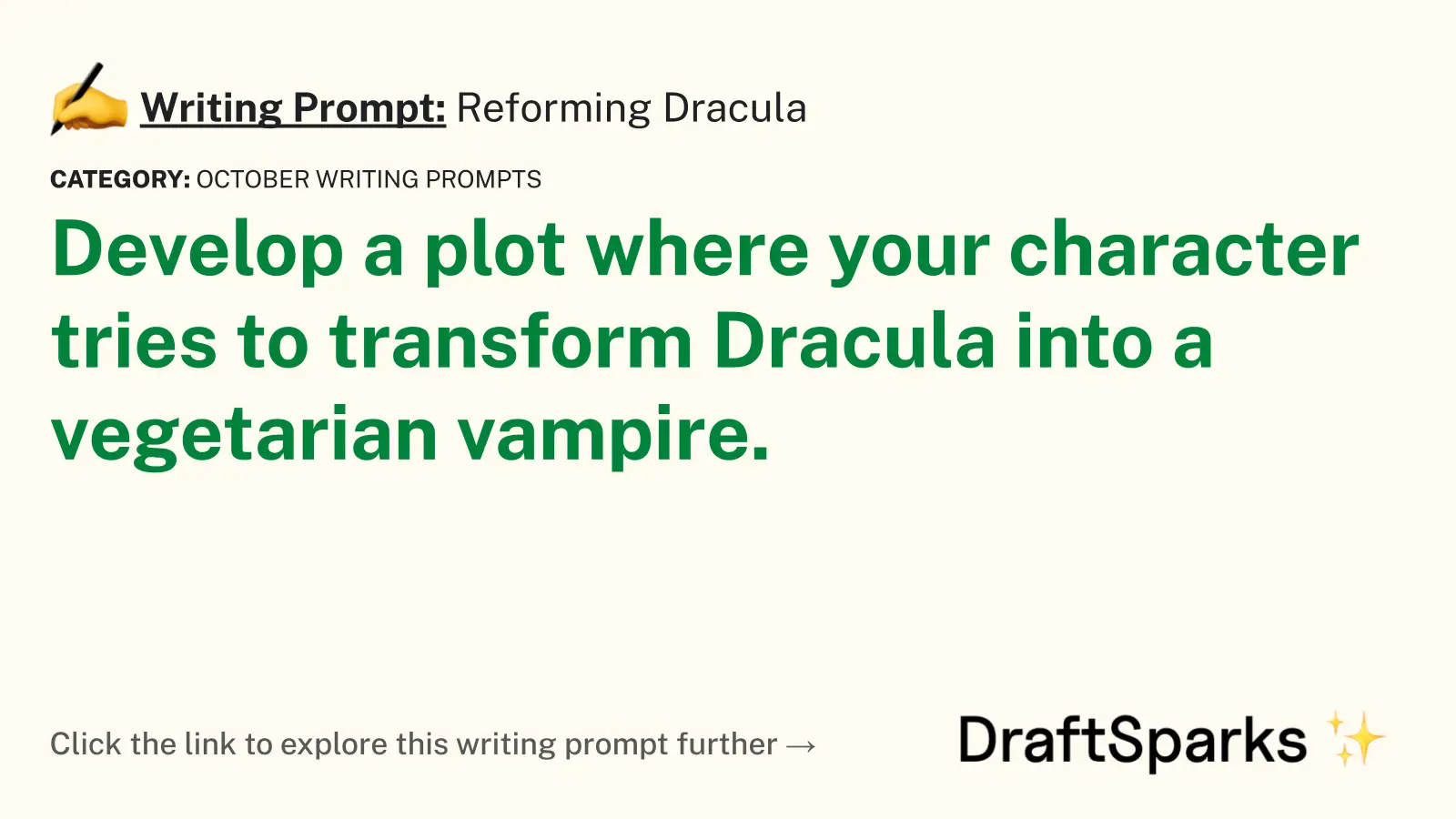 Reforming Dracula