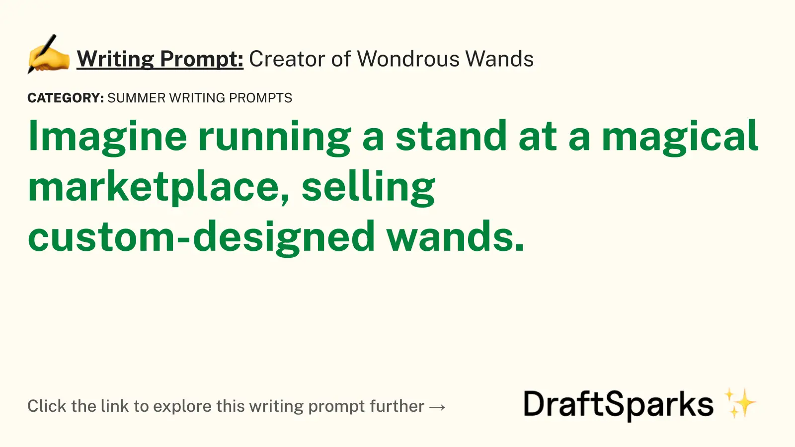 Creator of Wondrous Wands