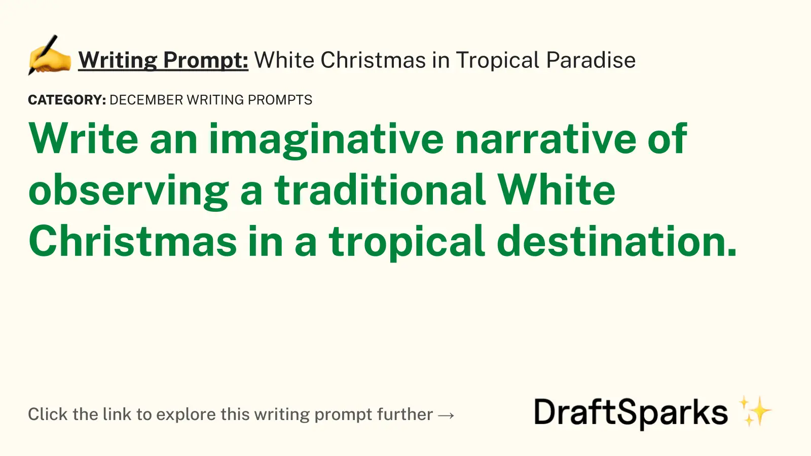 White Christmas in Tropical Paradise