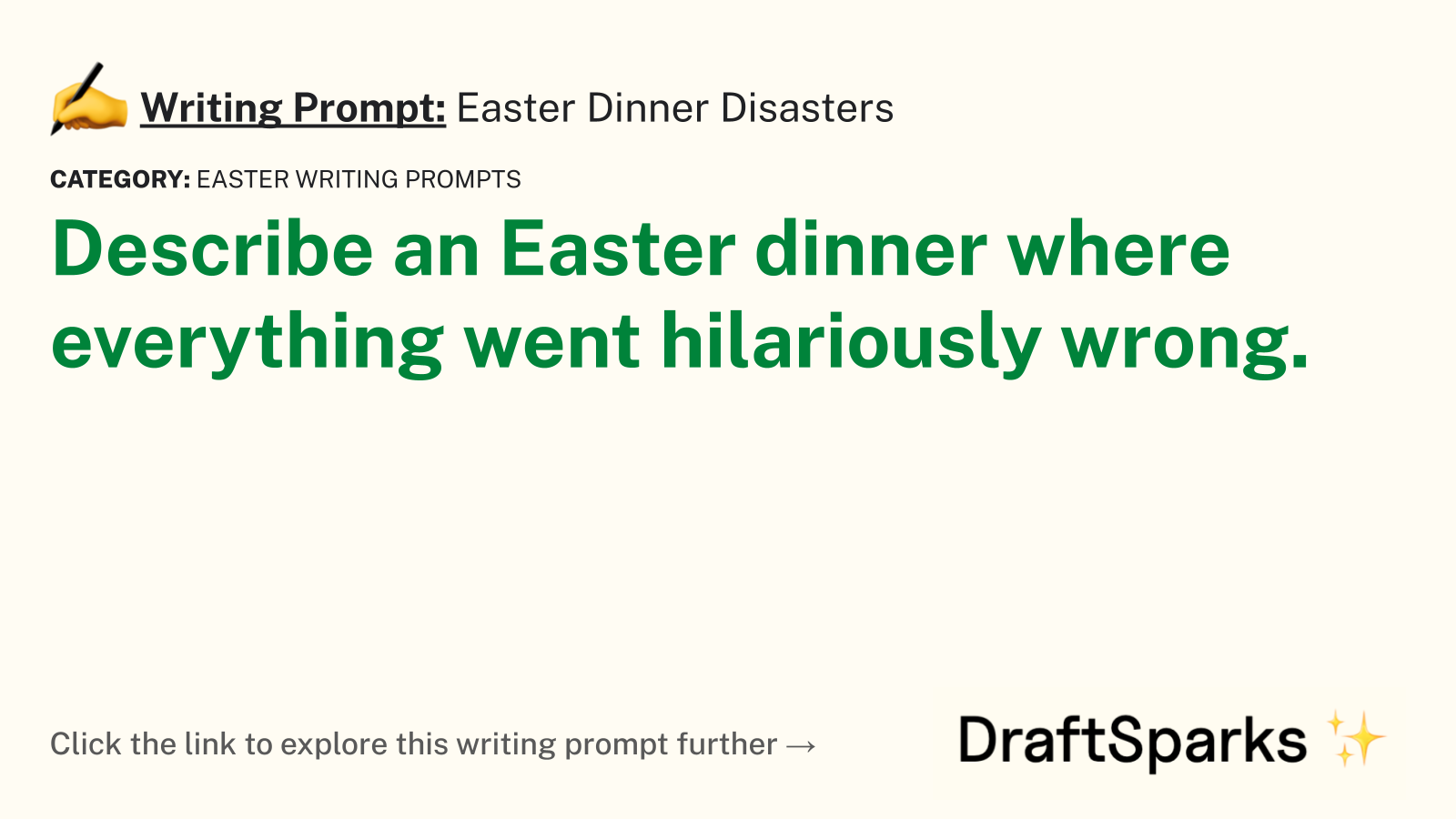 Easter Dinner Disasters