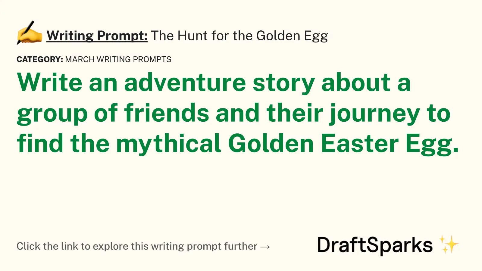 The Hunt for the Golden Egg