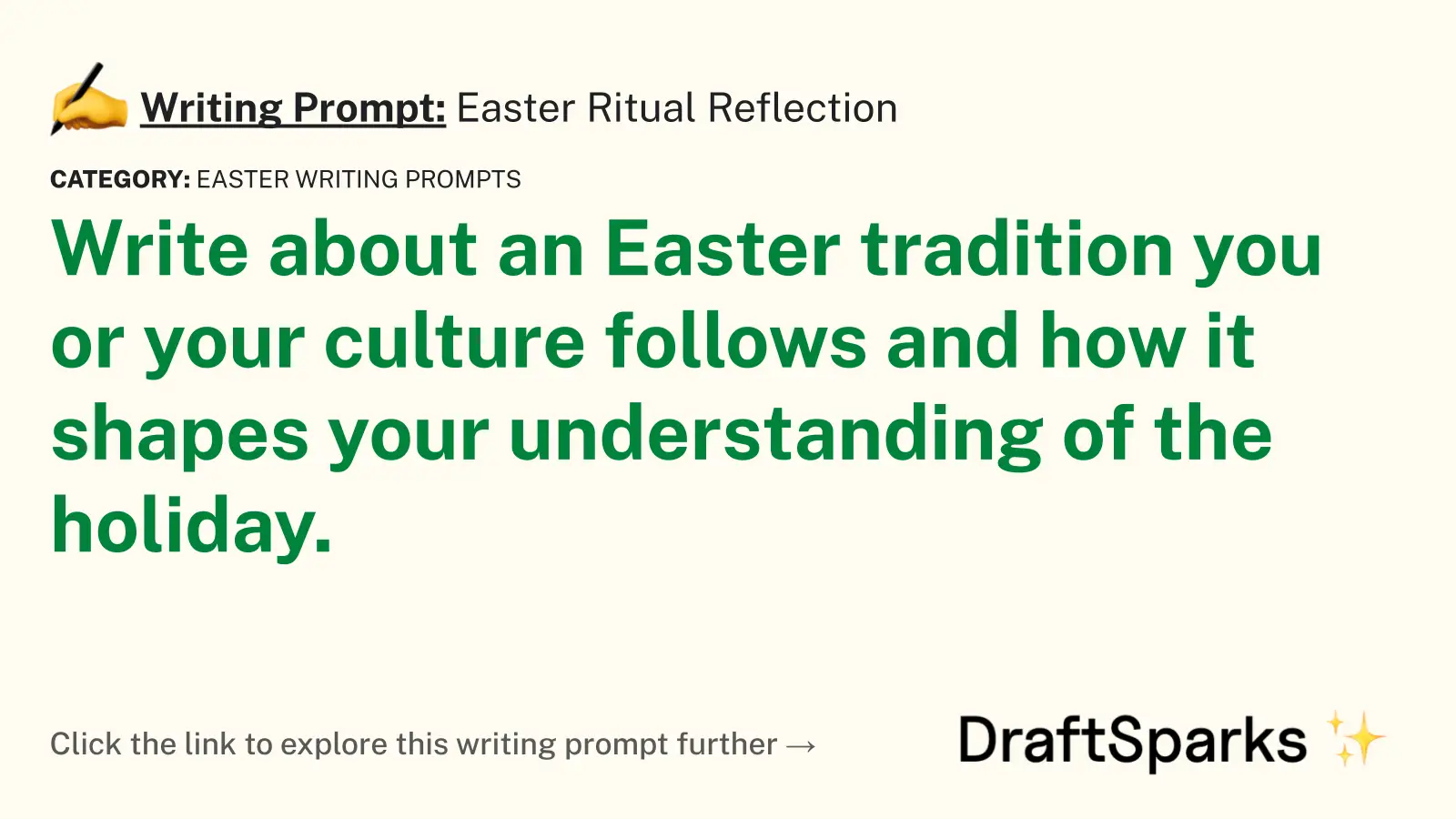 Easter Ritual Reflection