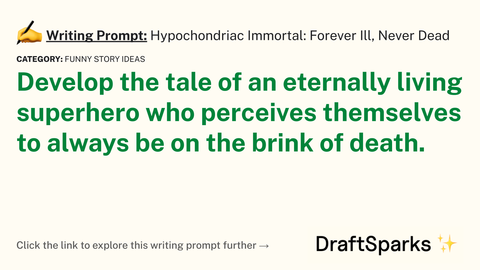 Hypochondriac Immortal: Forever Ill, Never Dead