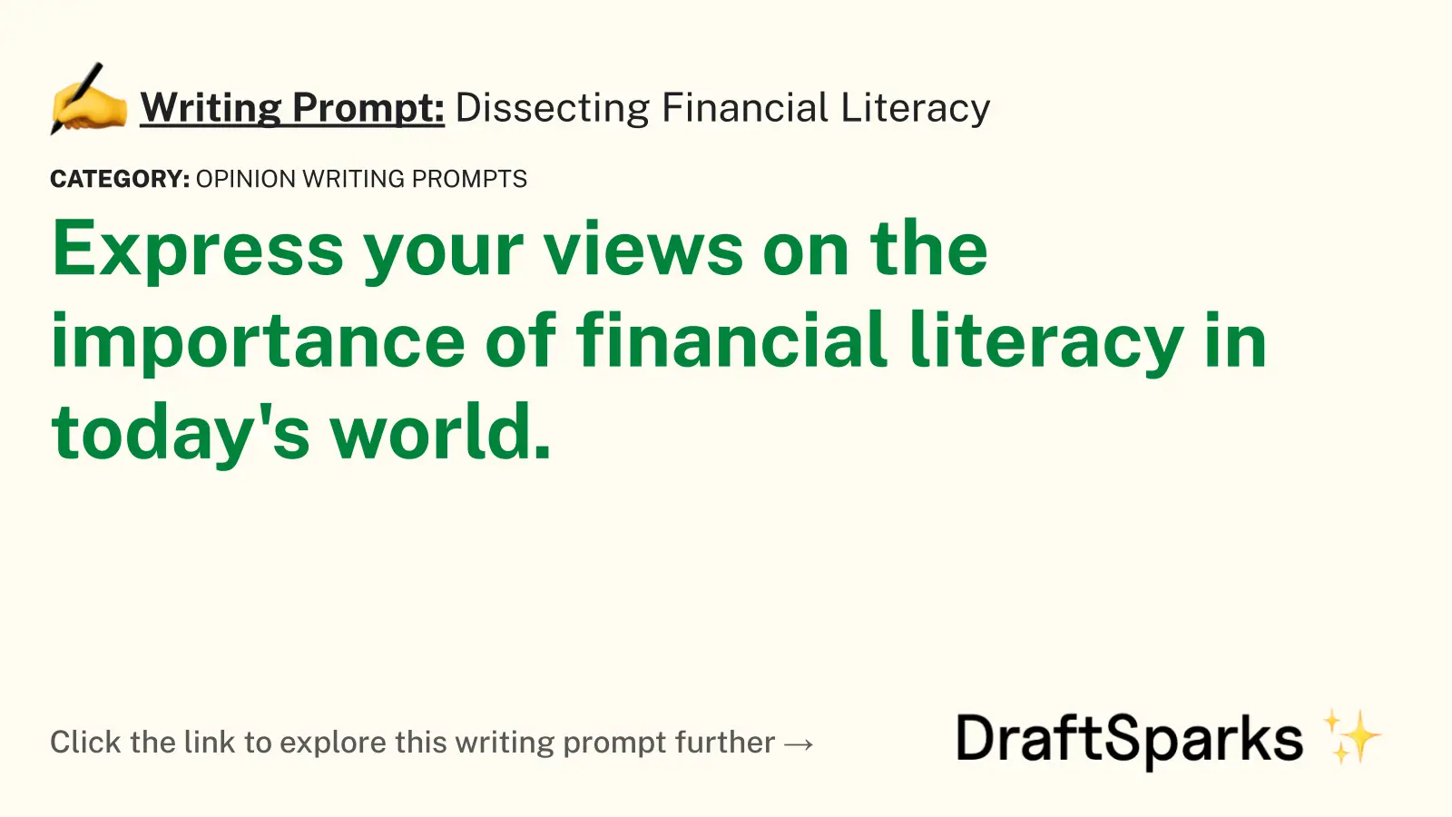 Dissecting Financial Literacy