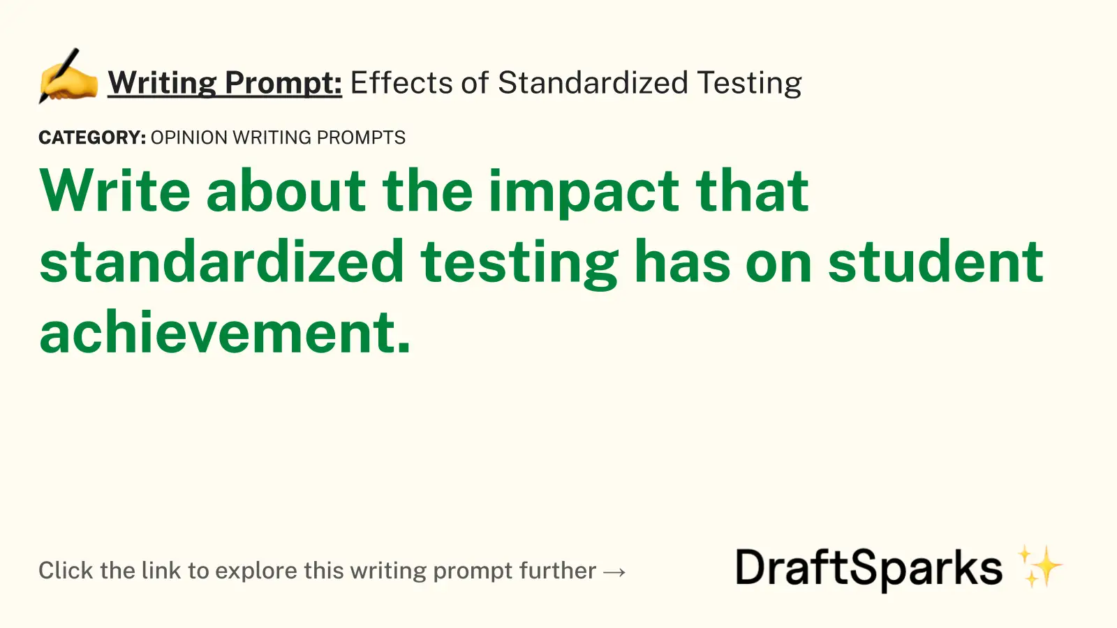 Effects of Standardized Testing