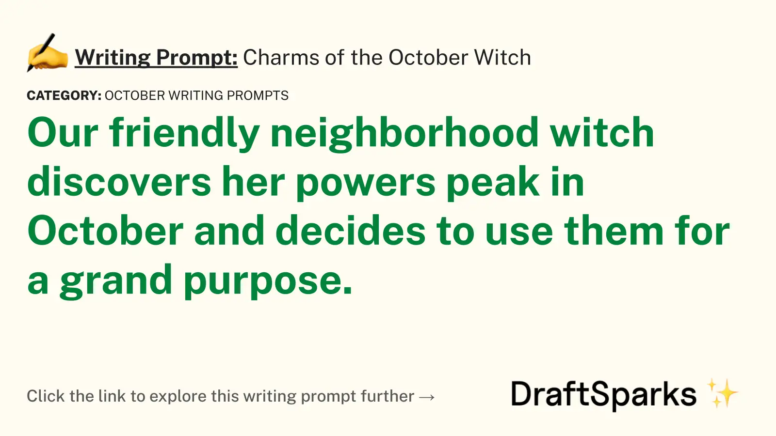 Charms of the October Witch