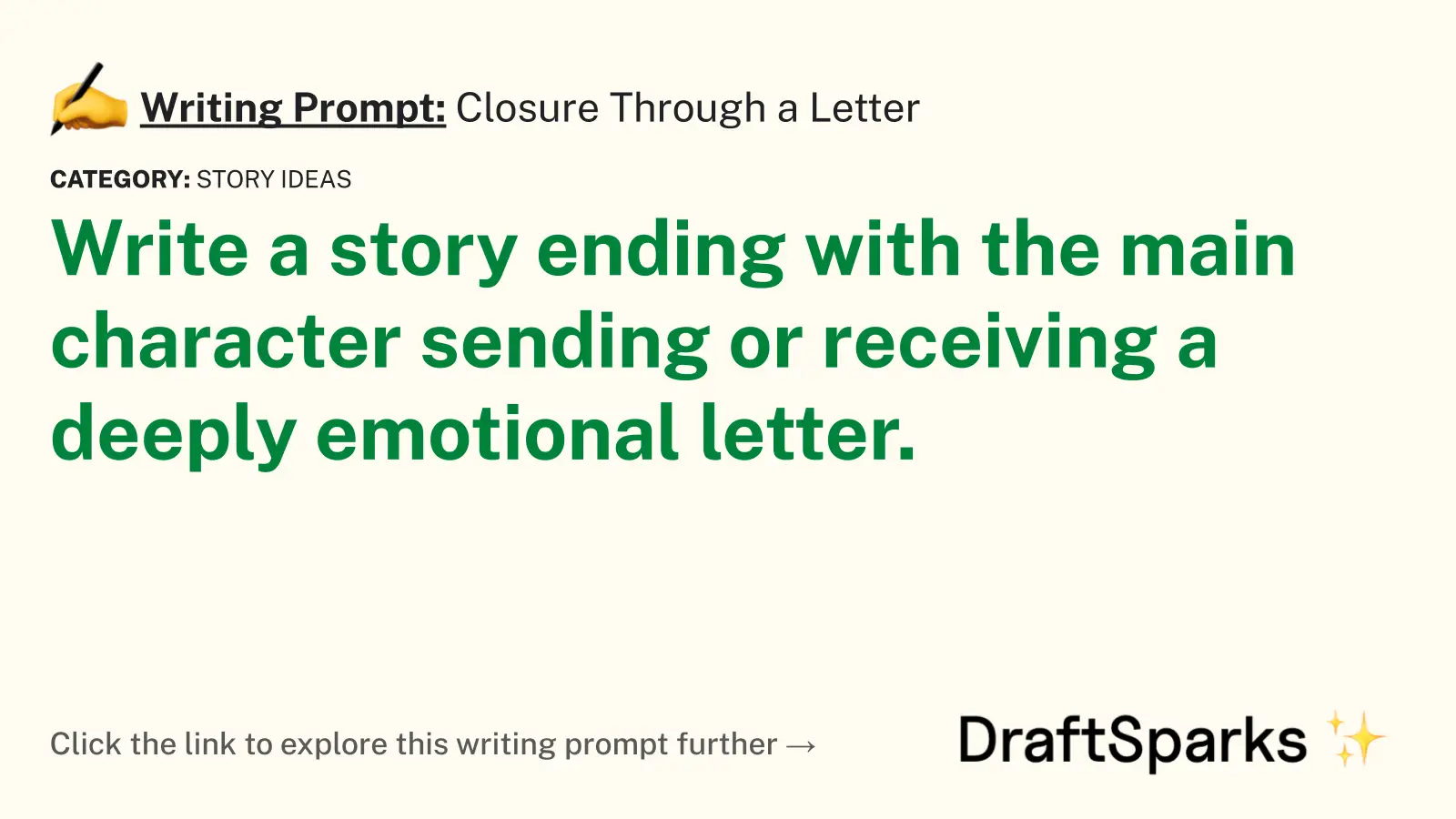 Closure Through a Letter