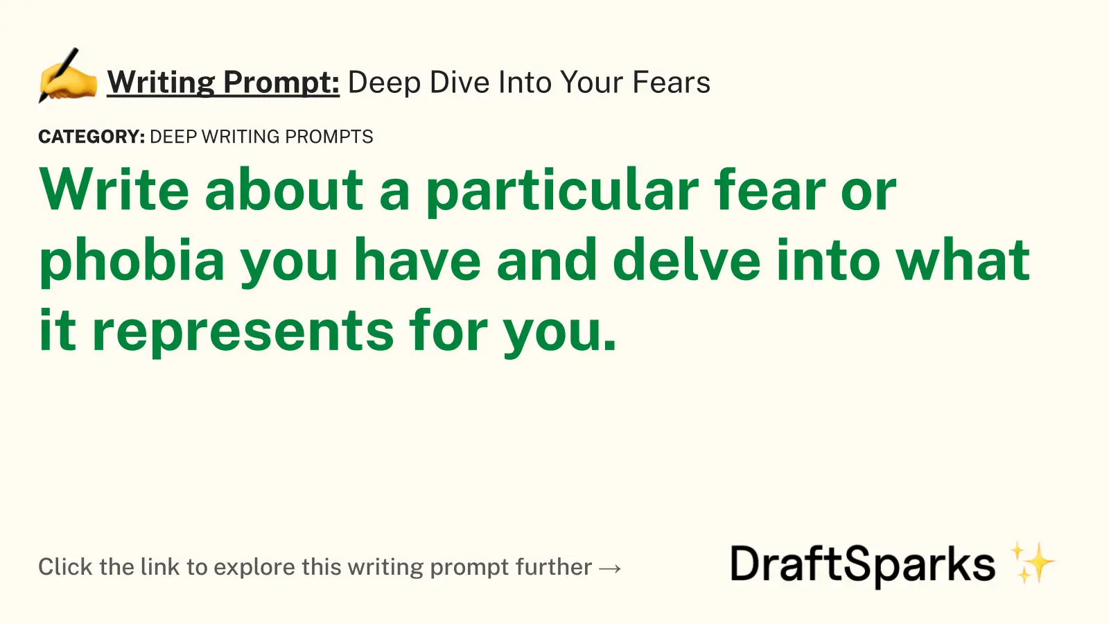 Deep Dive Into Your Fears