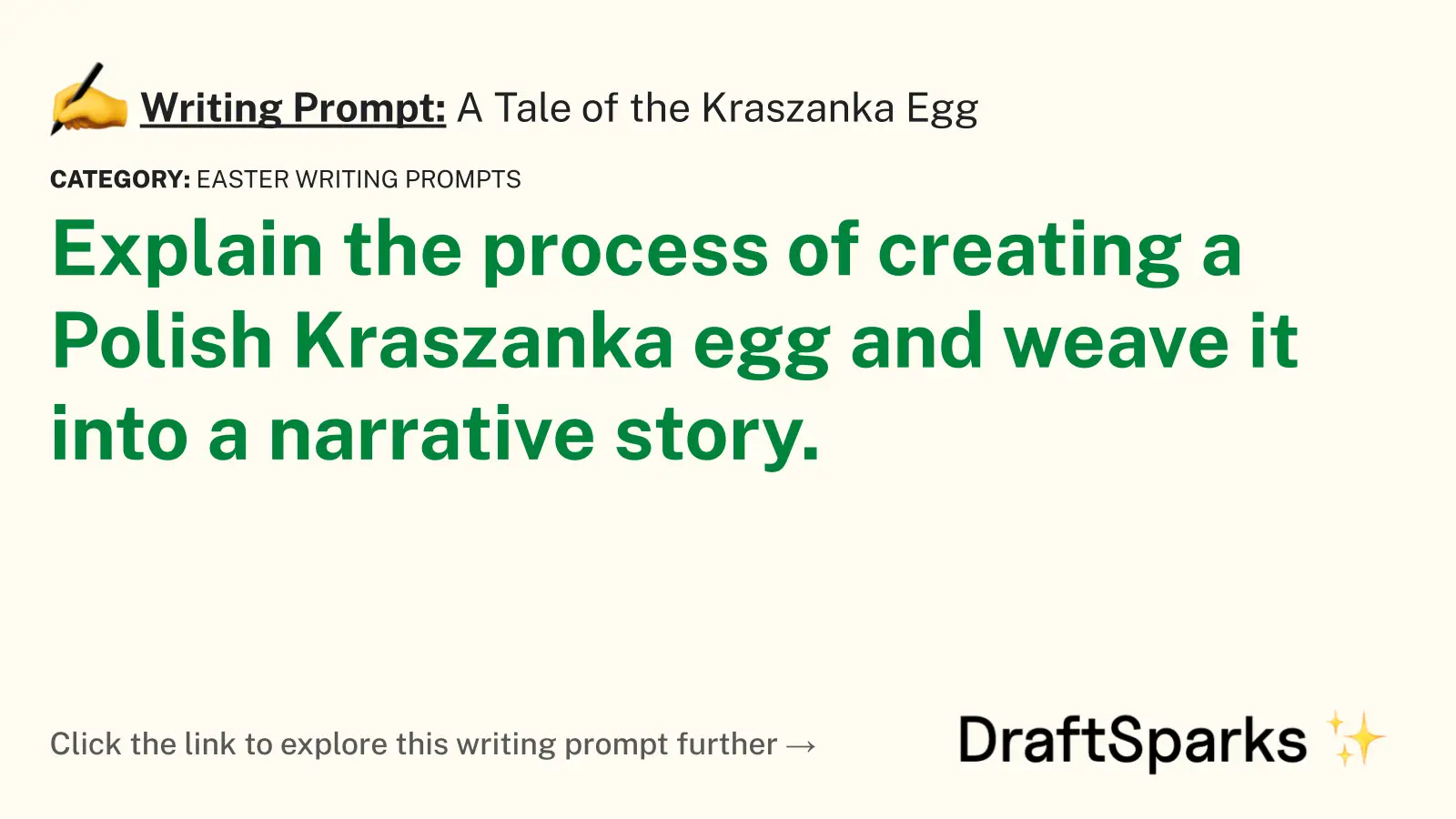 A Tale of the Kraszanka Egg