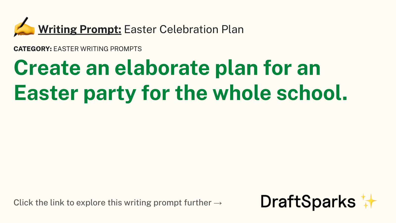 Easter Celebration Plan