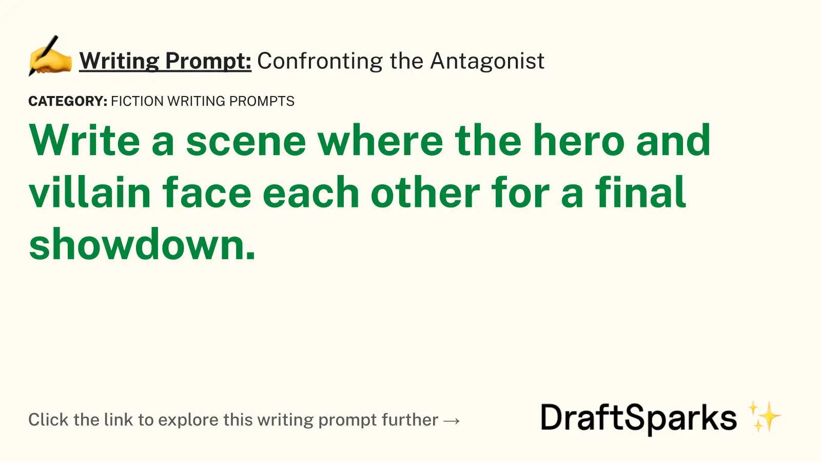 Confronting the Antagonist