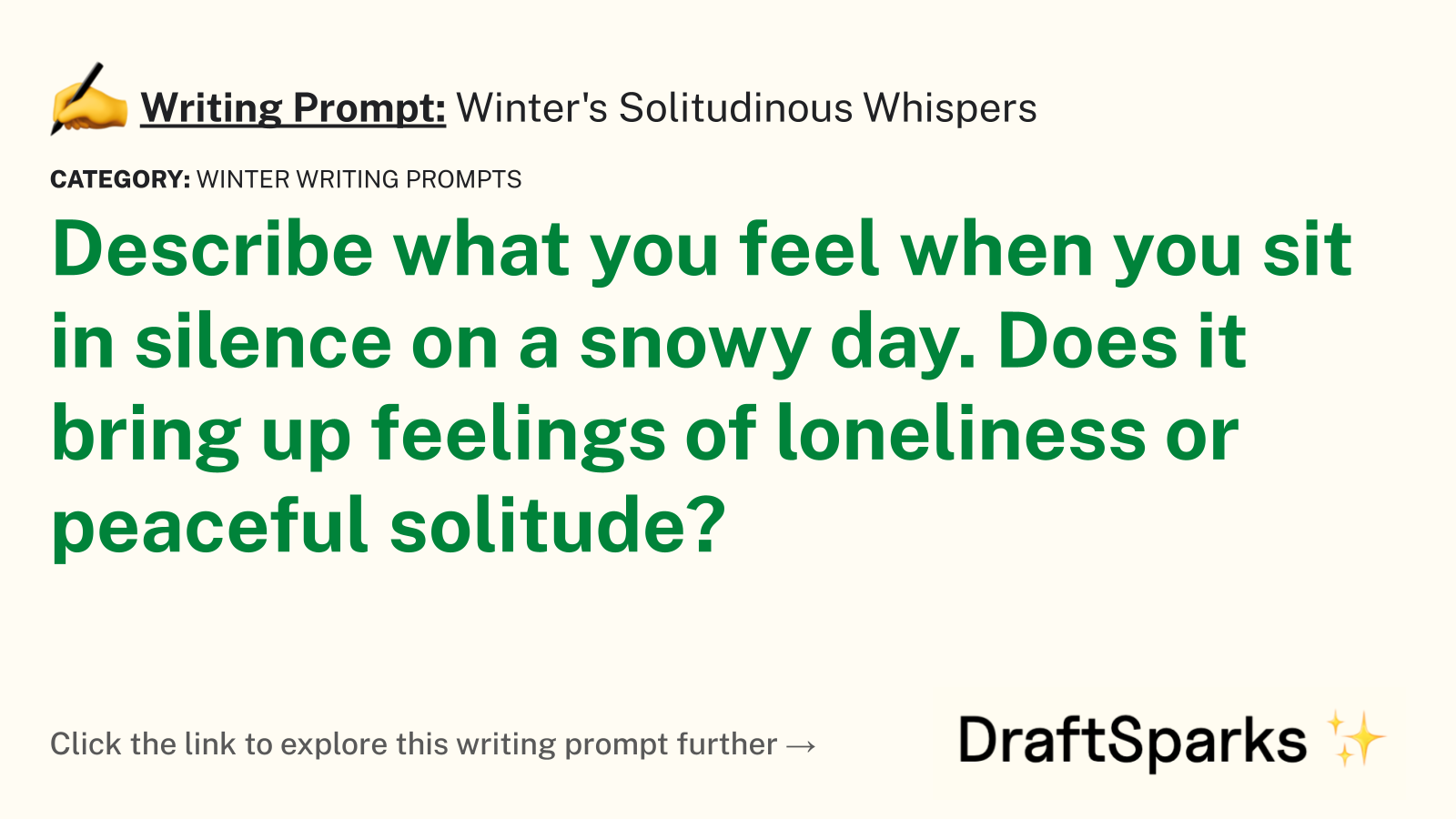 Winter’s Solitudinous Whispers