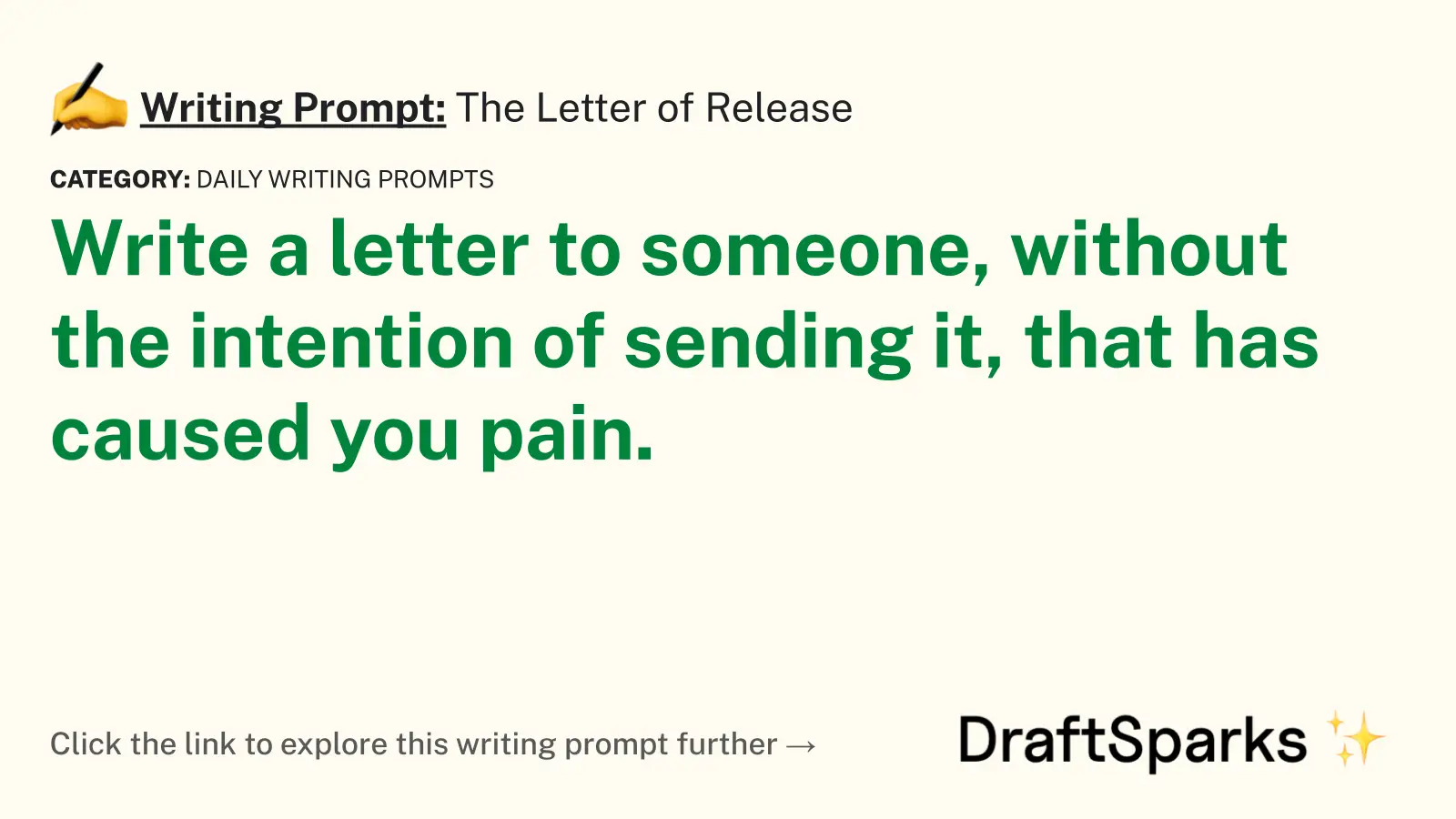 The Letter of Release