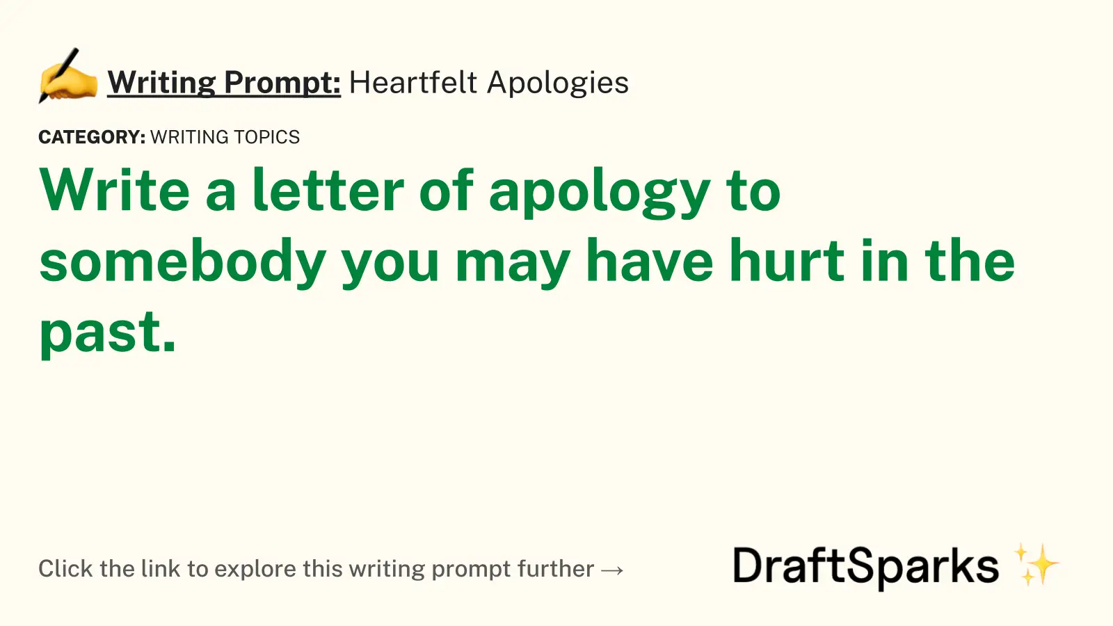 Heartfelt Apologies