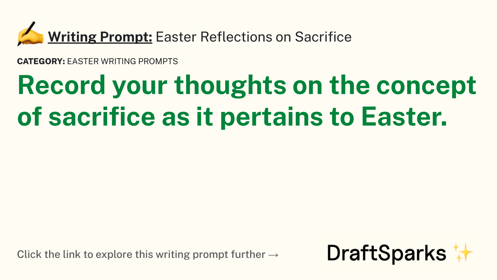 Easter Reflections on Sacrifice