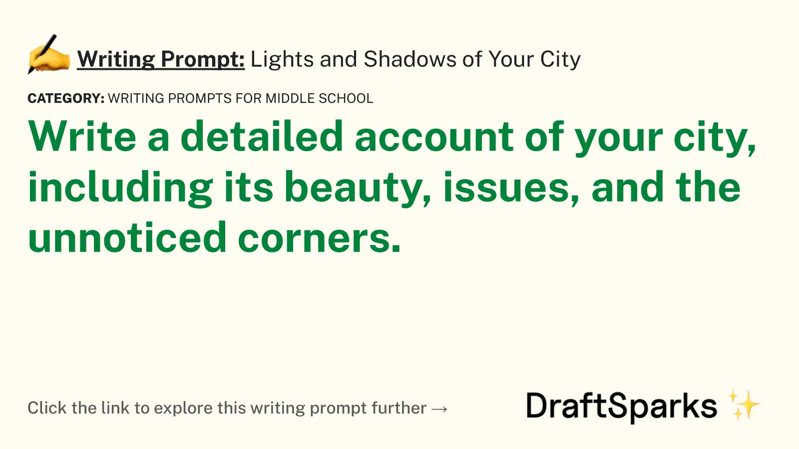 Lights and Shadows of Your City